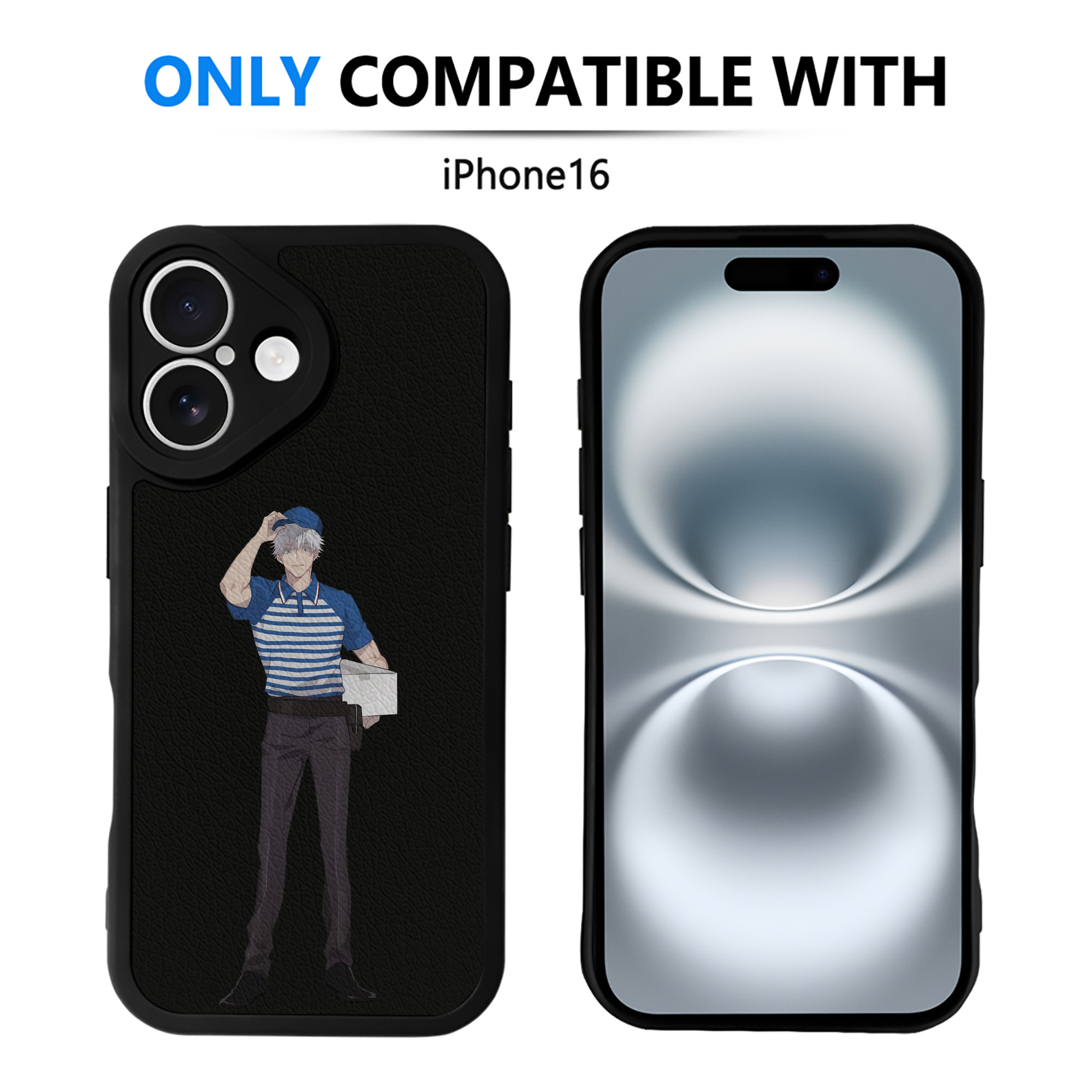 （画像用） 呪術廻戦 Jujutsu Kaisen 【iPhone 16シリーズ対応】シリコンスマホケース（レザー調） 材質：シリコン